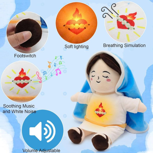 Sakerplus® Breathing Virgin Mary Plush Doll