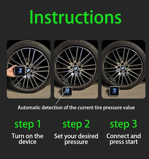 Sakerplus® High Pressure Portable Tire Inflator