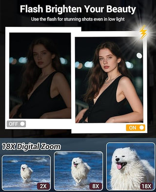 Sakerplus® 4K Dual Lens Vlogging Camera