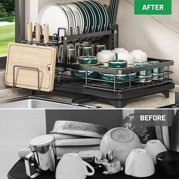 Sakerplus® Large 2-Tier Kitchen Dish Drying Rack
