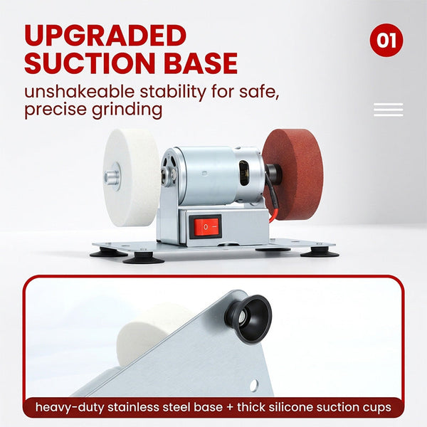 Sakerplus® Electric Knife Sharpener With Dual Grinding Wheels And Variable Speed