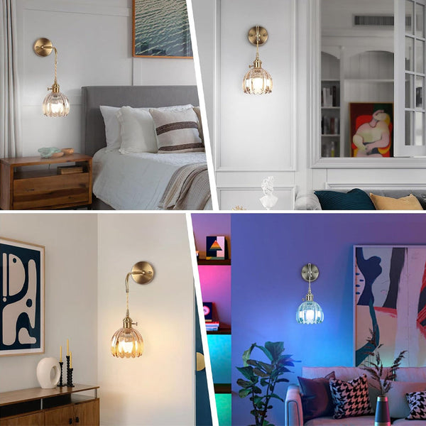 Sakerplus Battery-Powered RGB Wall Sconce Set