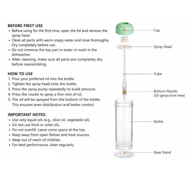 Sakerplus® Ultra Fine Cooking Oil Spray Bottle