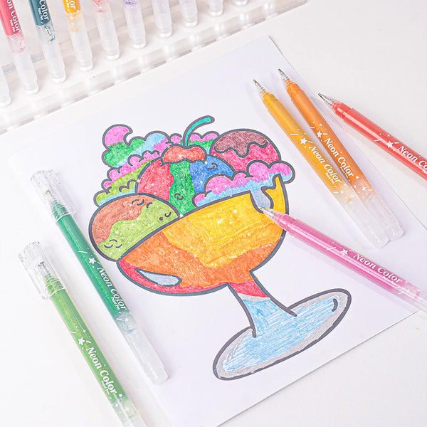 Sakerplus® Glitter Gel Pens Metallic Drawing Set
