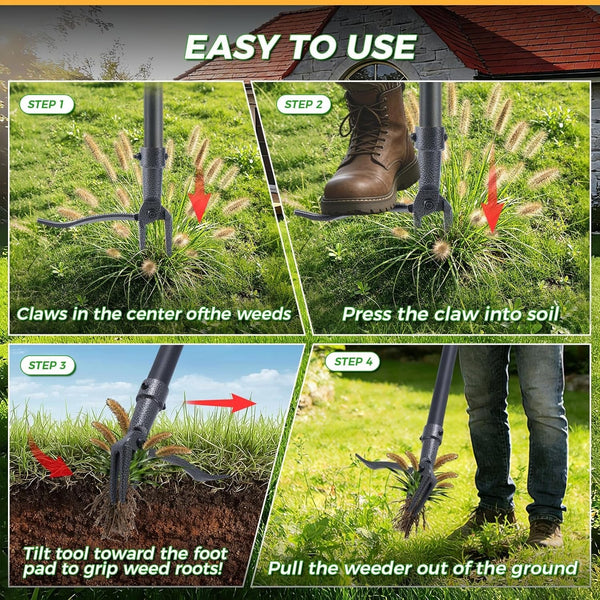 Sakerplus® Long Handle Steel Weed Remover