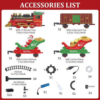 Sakerplus Electric Christmas Train Toy Set