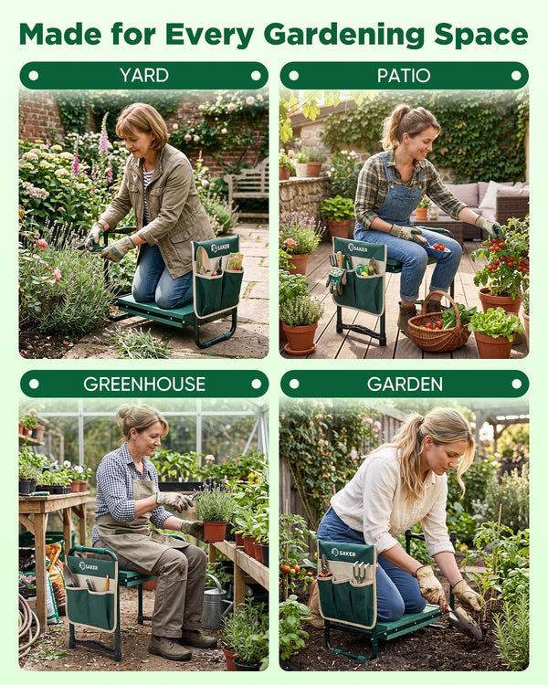 Saker® Foldable Heavy Duty Garden Kneeler