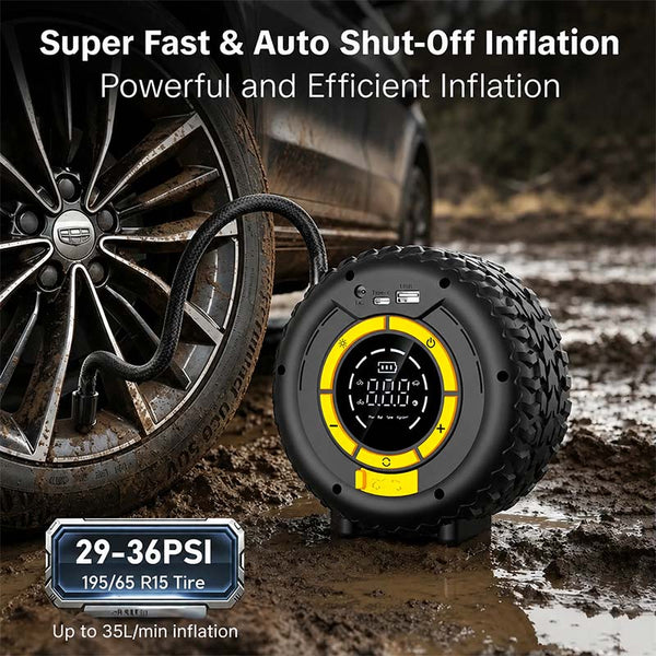 Sakerplus® Portable Tire Inflator Jump Starter