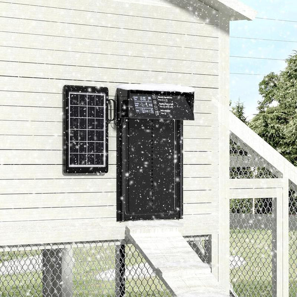 Sakerplus Waterproof Aluminum Alloy Solar Chicken House Door