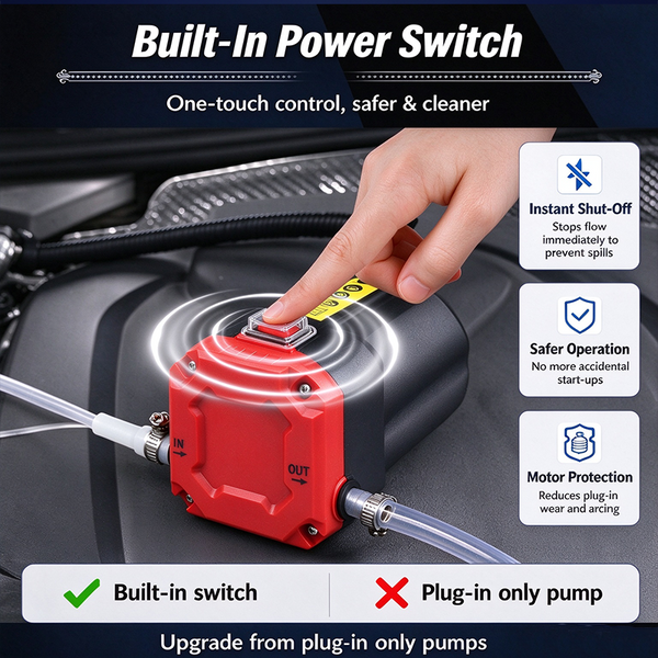 Sakerplus® 12V/24V Electric Automotive Oil Extractor Pump