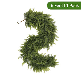 Sakerplus Realistic Juniper Christmas Garland Vine