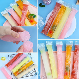 Sakerplus® Reusable Ice Pop Bags Set