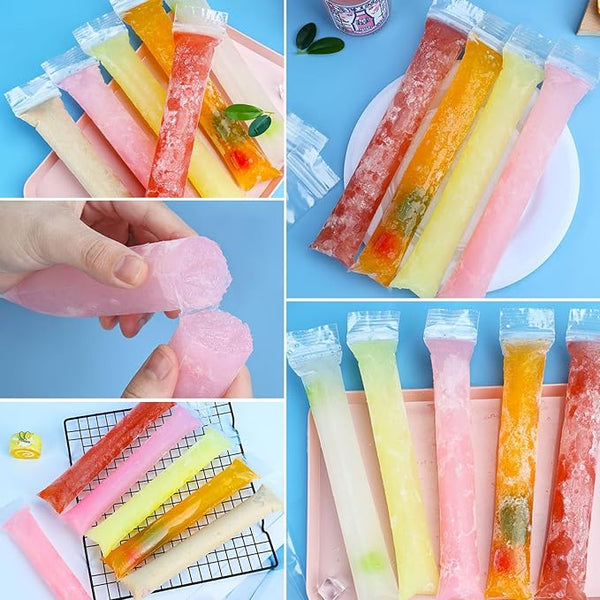Sakerplus® Reusable Ice Pop Bags Set