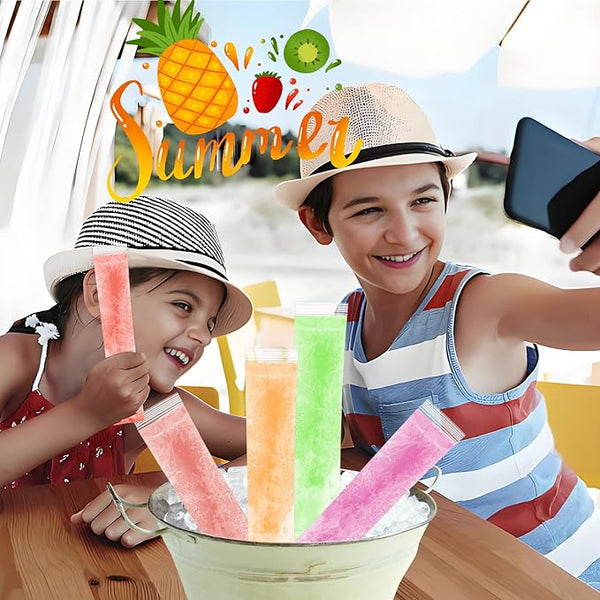 Sakerplus® Reusable Ice Pop Bags Set