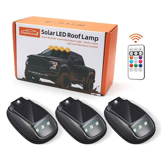 Sakerplus® Solar Car Roof RGB Strobe Light
