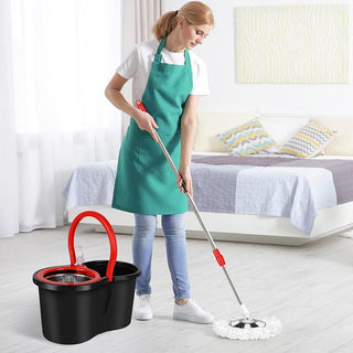SAKER® 360° Spin Mop and Bucket
