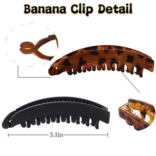 Sakerplus® Minimalist Banana Hair Clips Set
