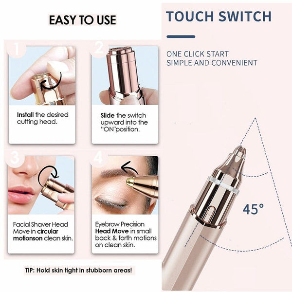 Sakerplus® Portable Lipstick Facial Hair Remover Trimmer