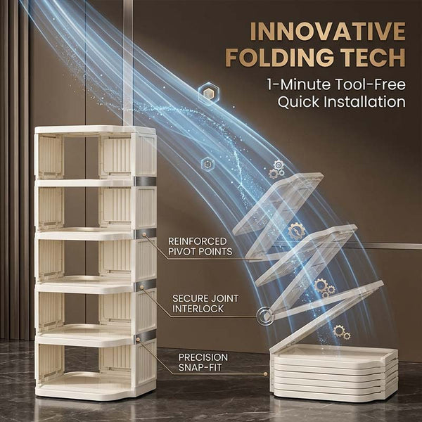 Sakerplus® Vertical Plastic Shoe Rack Organizer