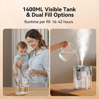 Sakerplus® Rechargeable Smart Cool Mist Humidifier