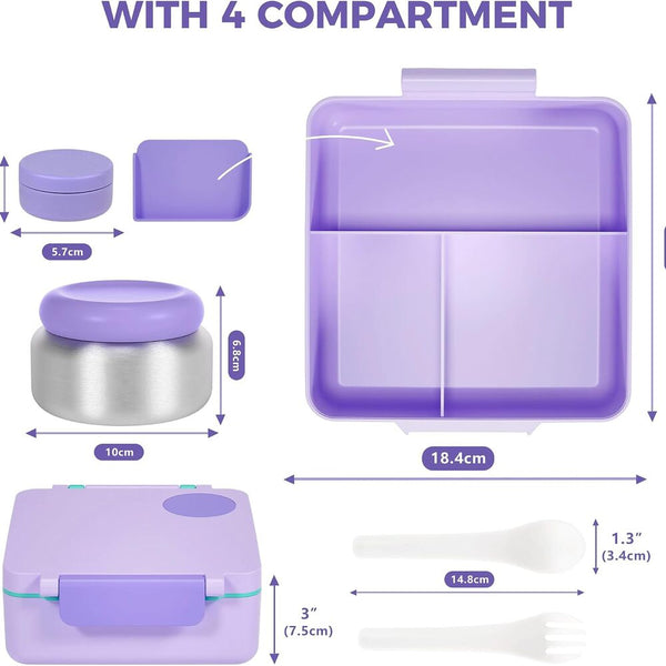Sakerplus® Kids Insulated Leakproof Bento Lunch Box