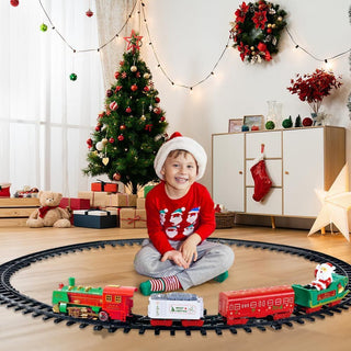 Sakerplus Electric Christmas Train Toy Set