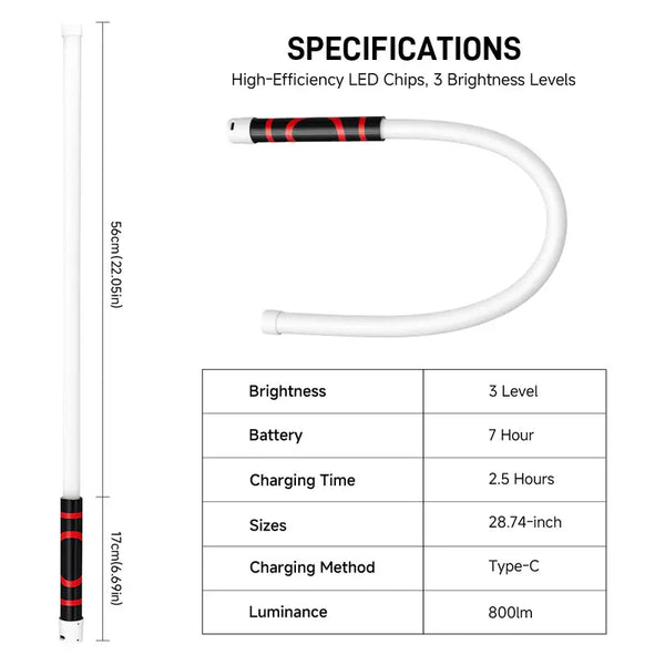 Sakerplus® Flexible Bendable Rechargeable Automotive Work Light