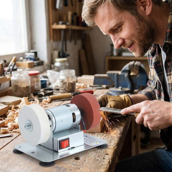 Sakerplus® Electric Knife Sharpener With Dual Grinding Wheels And Variable Speed