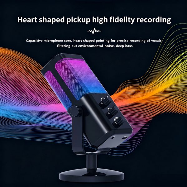 Sakerplus® RGB Gaming Microphone