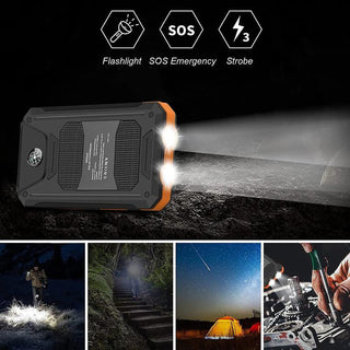 Sakerplus® Portable Solar Power Bank With Flashlight