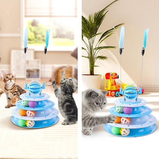Sakerplus® Cat Toy 4-Level Interactive Roller
