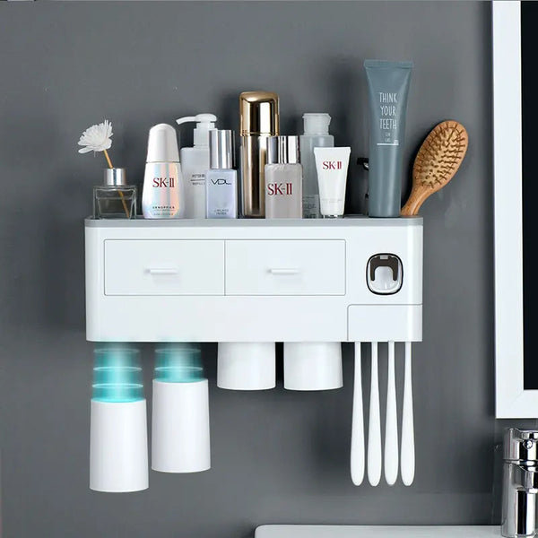 Sakerplus® Tooth Brush Holder For Bathroom Wall Mounted
