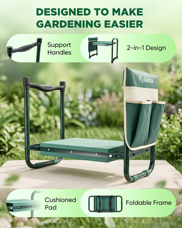 Saker® Foldable Heavy Duty Garden Kneeler