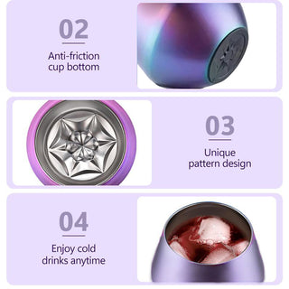 Sakerplus® Stemmed Stainless Steel Wine Glass