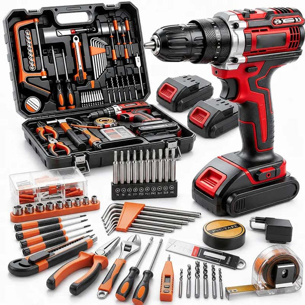 Sakerplus® 128 Piece Cordless Drill Tool Set