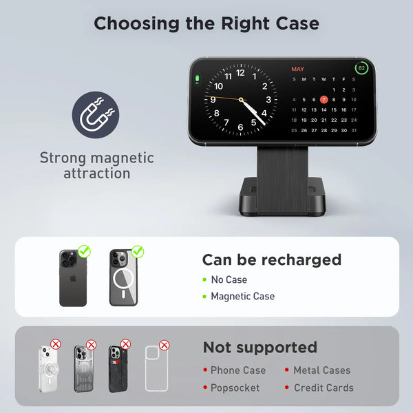 Sakerplus® Magnetic Foldable 3-In-1 Wireless Charging Station