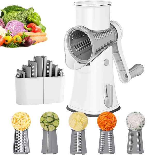 SAKER® 5 in 1 Rotary Cheese Grater Shredder