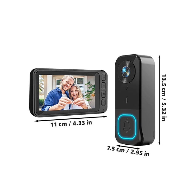 Sakerplus® Wireless Smart Video Doorbell Camera System