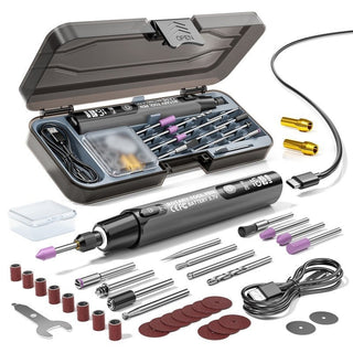 Sakerplus® Mini Electric Rotary Tool Set with LED Light & Digital Display