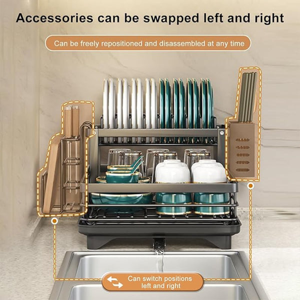 Sakerplus® Large 2-Tier Kitchen Dish Drying Rack
