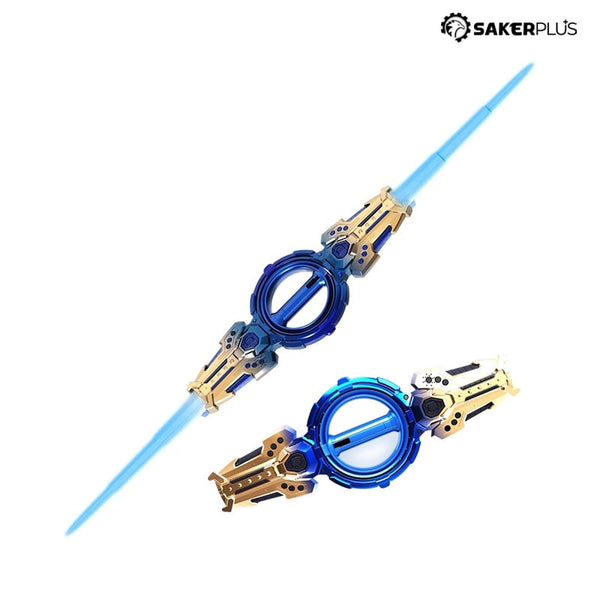 Sakerplus® Retractable Rotating Dual Blade Light Up Sword