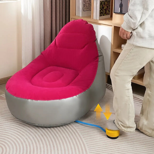 Sakerplus® Portable Inflatable Lazy Chair With Footstool