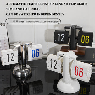 Sakerplus Mechanical Auto Flip Desk Clock