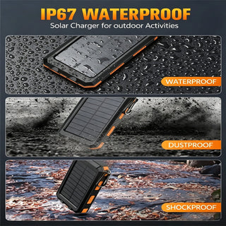 Sakerplus® Portable Solar Power Bank With Flashlight