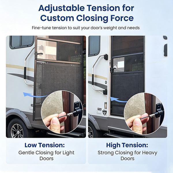 Sakerplus® RV Screen Door Auto Closer