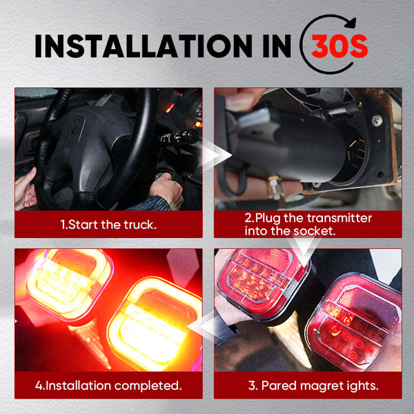 Sakerplus Wireless Trailer Lights Kit