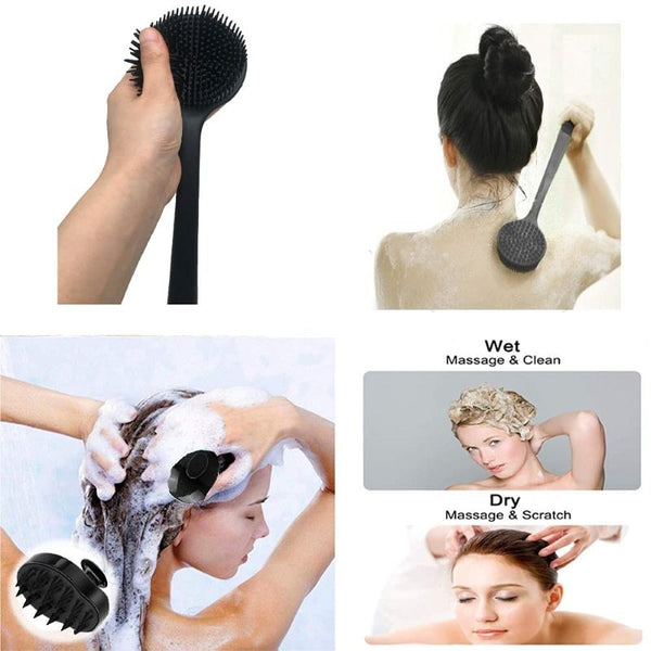 Sakerplus® Silicone Back Scrubber Shower Brush Set