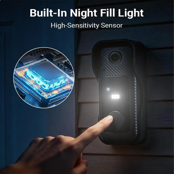 Sakerplus® Wireless Video Doorbell With Screen