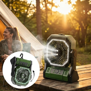 Sakerplus® Rechargeable Outdoor Camping Fan Light