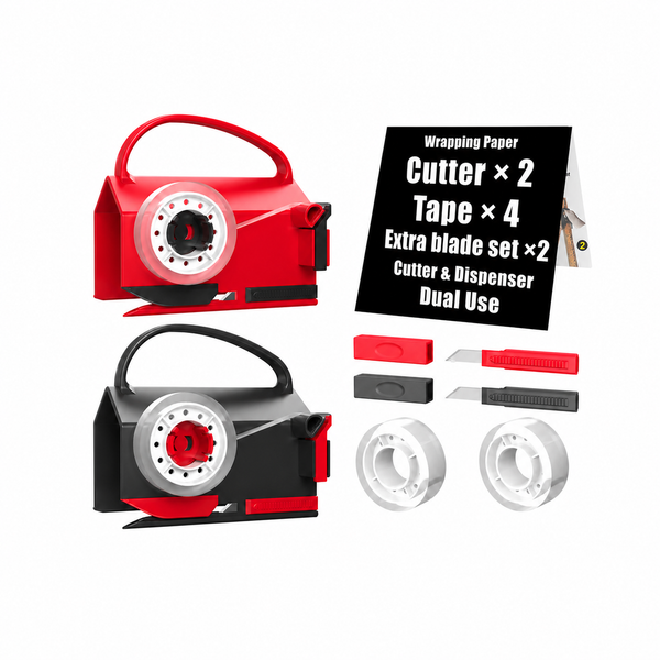 Sakerplus® Wrapping Paper Cutter Tape Dispenser Kit